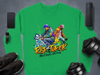 Garment Graphics vibrant green sweatshirt, with a lively graphic of two dancers and bold graffiti, embodies the spirit of Risk Taker Street Dance 10th Final. Pair it with essentials like a smartwatch, smartphone, chic shoes, dumbbells, a portable speaker, and headphones for street dance finals fans!.