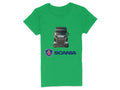 This Garment Graphics green T-shirt is ideal for automotive fans, featuring a black Scania truck along with the iconic Scania logo and text.