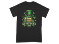 Celebrate St. Patrick’s Day with this stylish Garment Graphics T-shirt featuring a bearded man in a green top hat surrounded by shamrocks, complemented by St Patricks Day elegantly printed beneath the image.