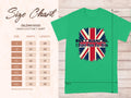 Garment Graphics offers a green t-shirt with a Union Jack design and the phrase, Dont Blame Me, I Didnt Vote For Him. The classic fit Gildan 5000 heavy cotton t-shirts come with a size chart ranging from S to 5XL.