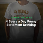 4 Beers a Day Funny Statement Drinking T-Shirts – Clean Showcase Plus