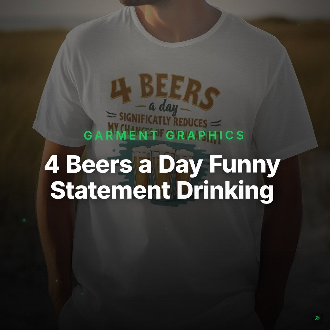 4 Beers a Day Funny Statement Drinking T-Shirts – Clean Showcase Plus